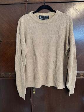 Vintage Alan Stuart Textured Knit Crewneck Sweater Size M